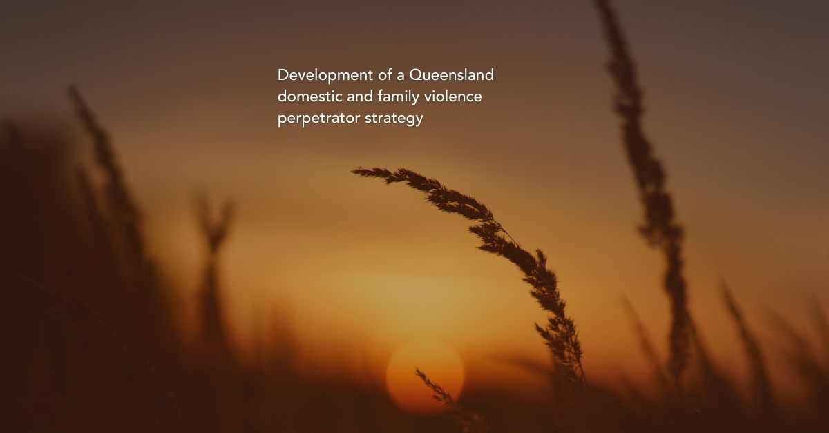 Department of Justice and Attorney-General, Queensland: Development of a Queensland domestic and family violence perpetrator strategy