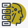 An icon of a person's head with labels.