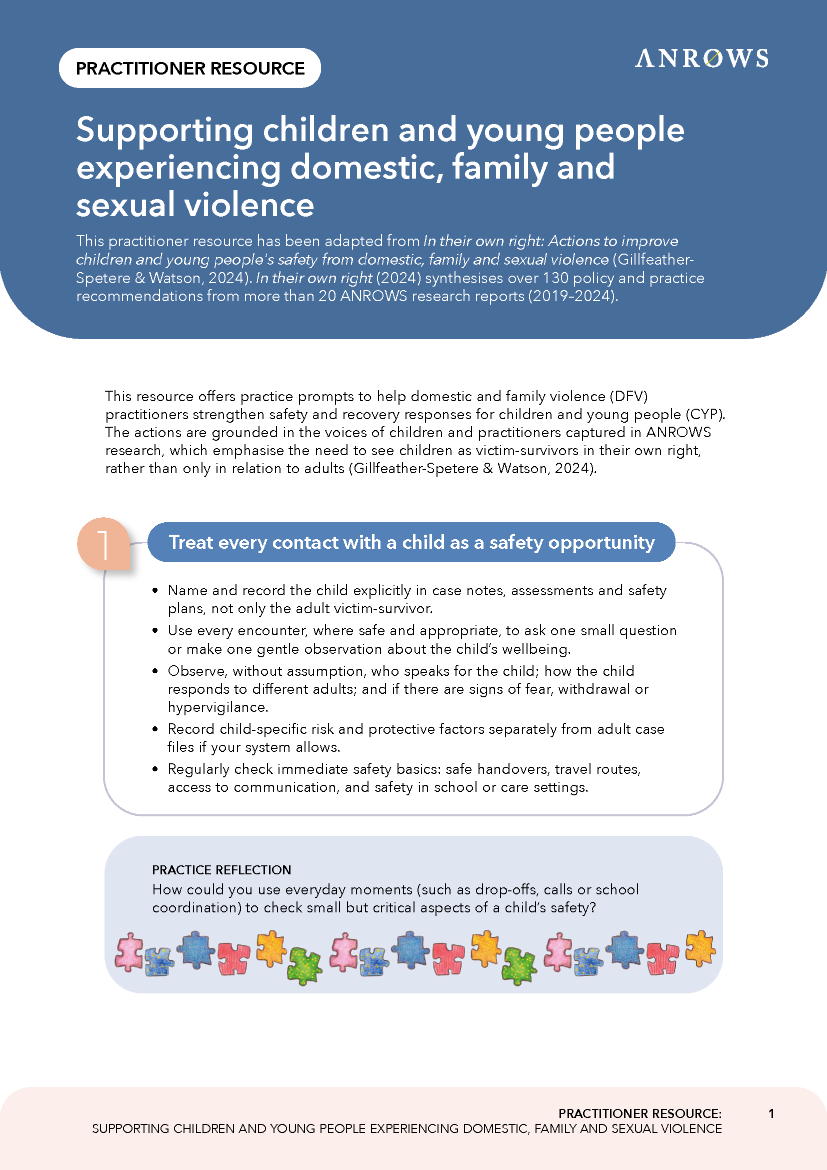 Supporting children and young people experiencing domestic, family and ...